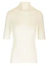 Theory Short Sleeve Sweater In White
