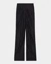 Theory Leopard Lace Clean Pants In Black