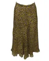 Theory Leopard Midi Skirt In Multicolor Silk In Multi