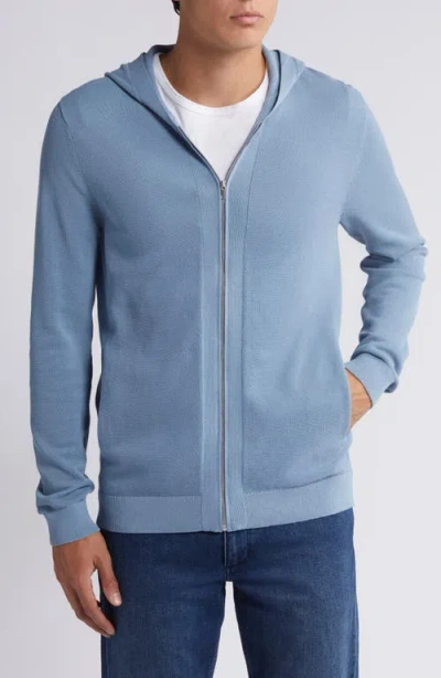 Theory Lievos Breach 2 Zip Hoodie Cardigan In Mountain Sky