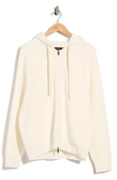 Theory Light Bilen Zip Hoodie In White