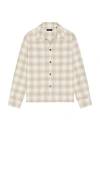 Theory Light Textured Check Shirt In Multi