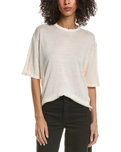 Theory Light Weight Knit T-shirt In Brown