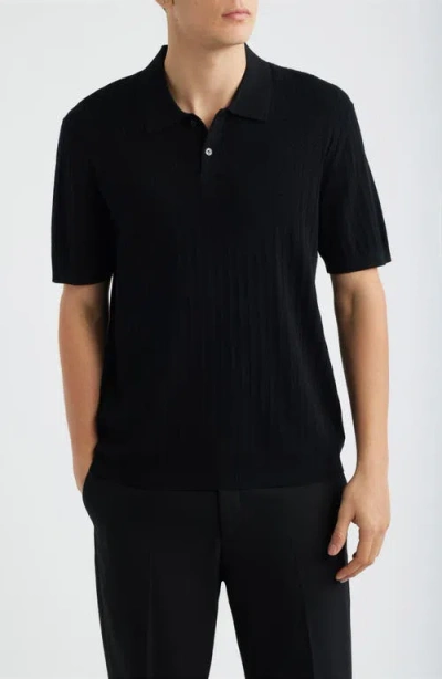 Theory Lightweight Polo In Black