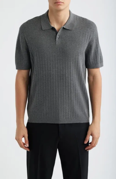 Theory Lightweight Polo In Gray