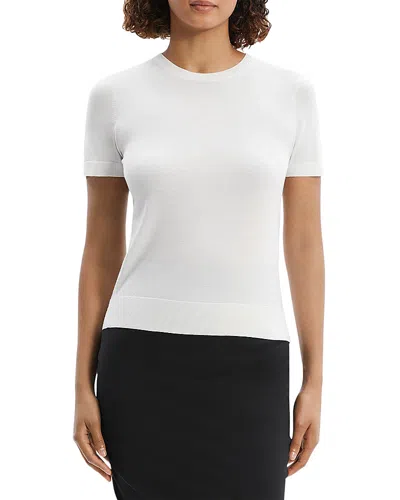 THEORY LIGHTWEIGHT WOOL SHORT SLEEVE TOP