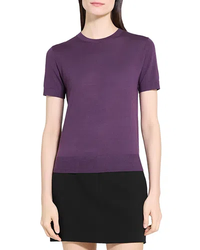 THEORY LIGHTWEIGHT WOOL SHORT SLEEVE TOP