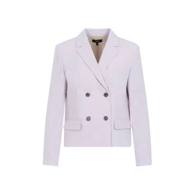 THEORY LILAC SKY WOOL SQUARE DOUBLE BREASTED JACKET