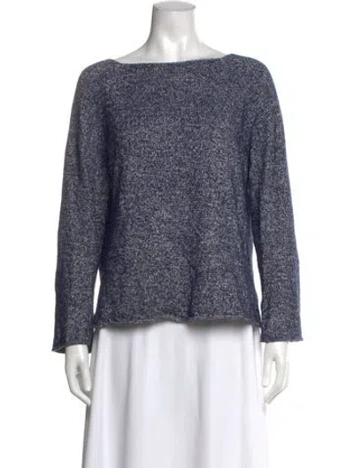 Pre-owned Theory Linen Bateau Neckline Sweater In Grey