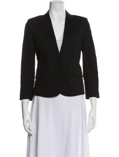 Pre-owned Theory Linen Blazer In Black