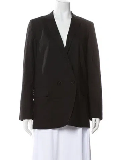 Pre-owned Theory Linen Blazer In Black