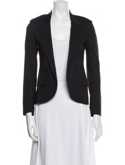 Pre-owned Theory Linen Blazer In Black