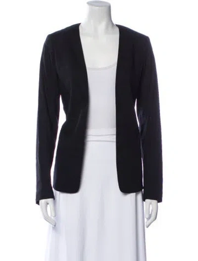 Pre-owned Theory Linen Blazer In Black