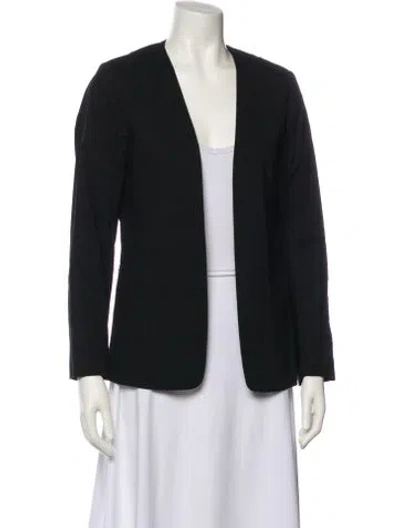 Pre-owned Theory Linen Blazer In Black