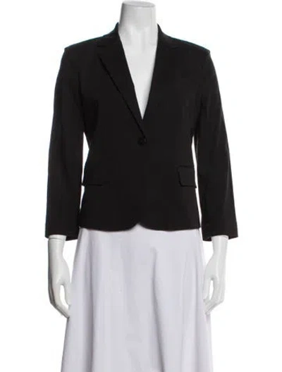 Pre-owned Theory Linen Blazer In Black