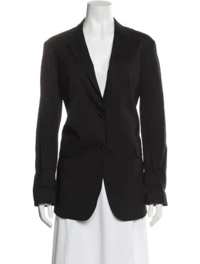 Pre-owned Theory Linen Blazer In Black