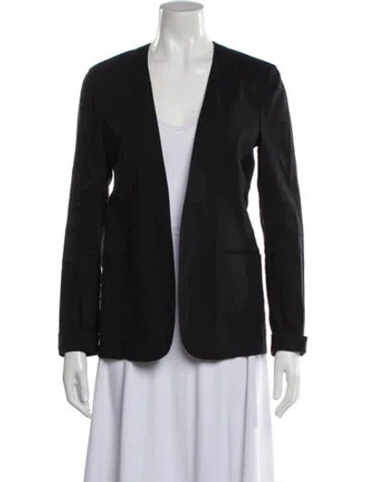 Pre-owned Theory Linen Blazer In Black