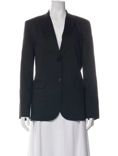 Pre-owned Theory Linen Blazer In Black