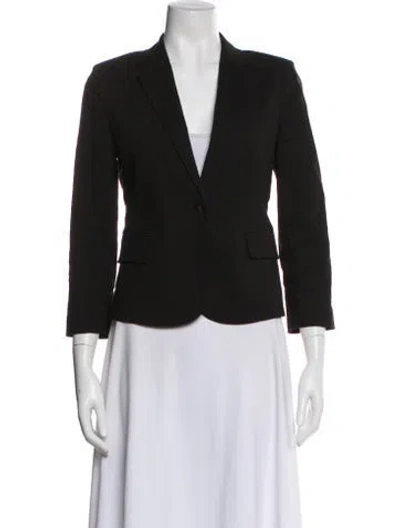 Pre-owned Theory Linen Blazer In Black