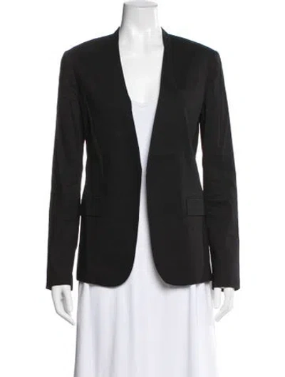Pre-owned Theory Linen Blazer In Black