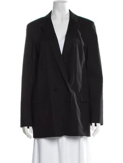 Pre-owned Theory Linen Blazer In Black