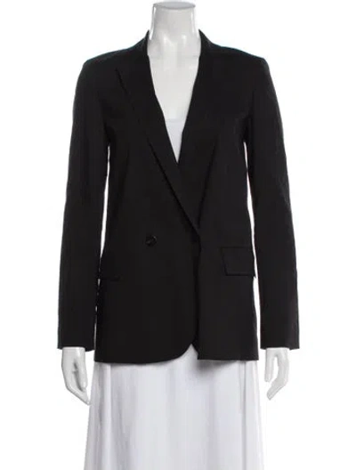 Pre-owned Theory Linen Blazer In Black