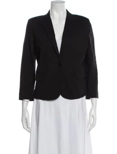 Pre-owned Theory Linen Blazer In Black