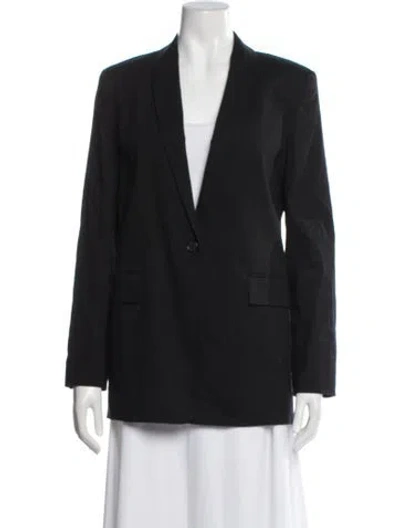 Pre-owned Theory Linen Blazer In Black