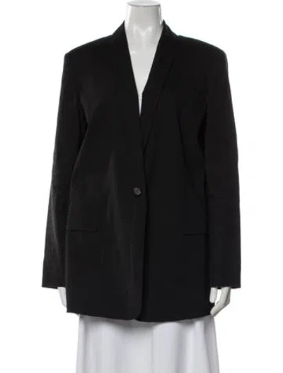 Pre-owned Theory Linen Blazer In Black