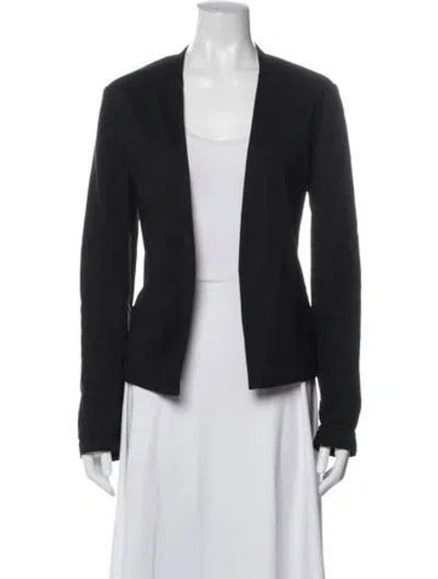 Pre-owned Theory Linen Blazer In Black