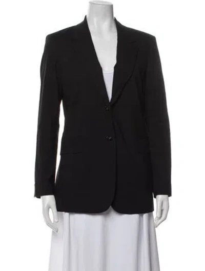 Pre-owned Theory Linen Blazer In Black