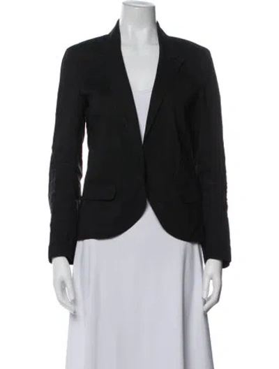 Pre-owned Theory Linen Blazer In Black