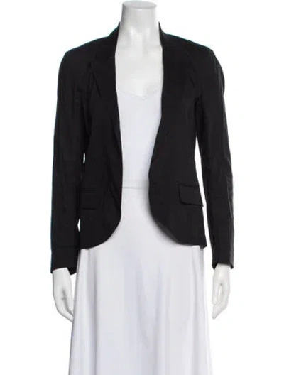 Pre-owned Theory Linen Blazer In Black