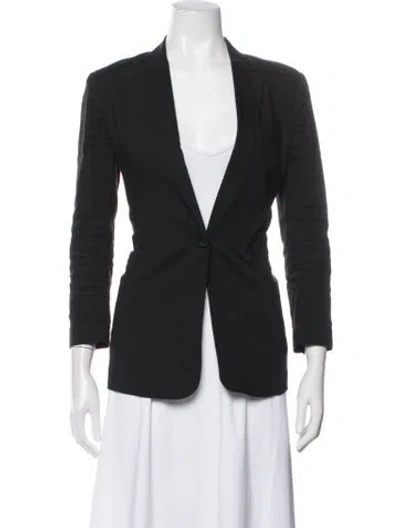 Pre-owned Theory Linen Blazer In Black