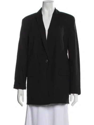 Pre-owned Theory Linen Blazer In Black