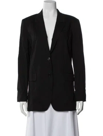 Pre-owned Theory Linen Blazer In Black