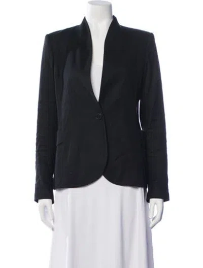 Pre-owned Theory Linen Blazer In Black