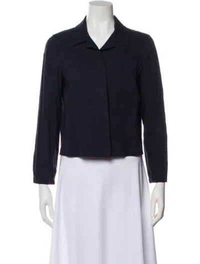 Pre-owned Theory Linen Blazer In Blue