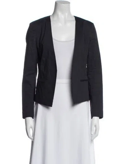 Pre-owned Theory Linen Blazer In Blue