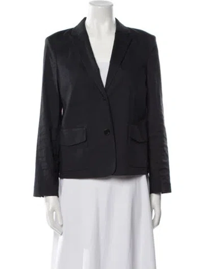 Pre-owned Theory Linen Blazer In Blue