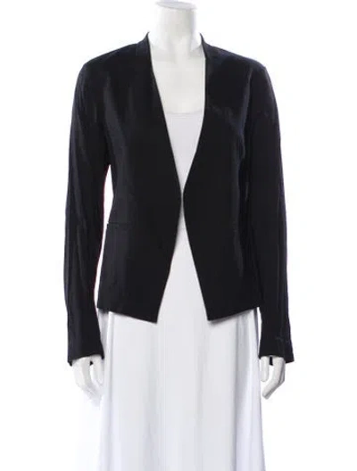 Pre-owned Theory Linen Blazer In Blue