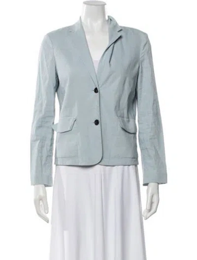 Pre-owned Theory Linen Blazer In Blue