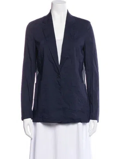 Pre-owned Theory Linen Blazer In Blue