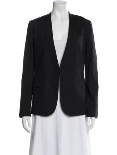 Pre-owned Theory Linen Blazer In Blue