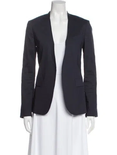 Pre-owned Theory Linen Blazer In Blue