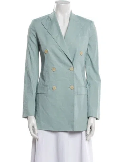 Pre-owned Theory Linen Blazer In Blue
