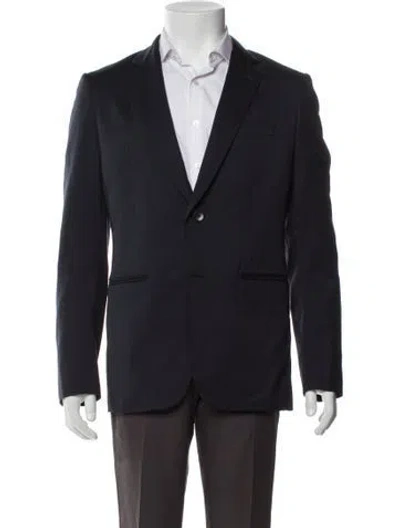 Pre-owned Theory Linen Blazer In Blue