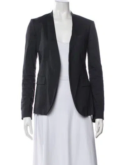 Pre-owned Theory Linen Blazer In Blue