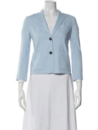 Pre-owned Theory Linen Blazer In Blue