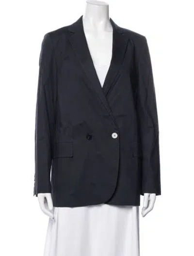 Pre-owned Theory Linen Blazer In Blue